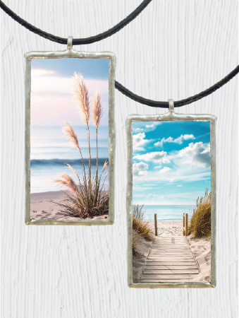 Double-Sided Beach Vibes Pendant