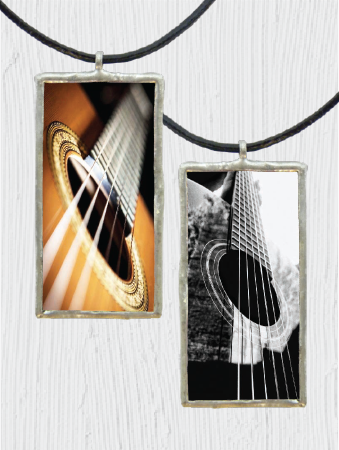 Double-Sided Acoustic Guitar Pendant