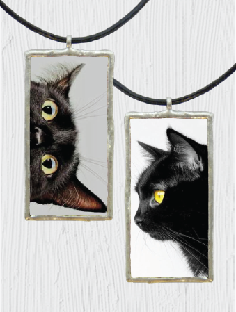 Double-Sided Black Cat Pendant