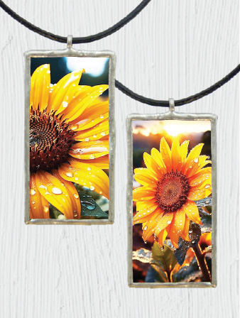 Double-Sided Sunflower Pendant