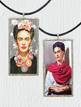 Double-Sided Frida Khalo Pendant