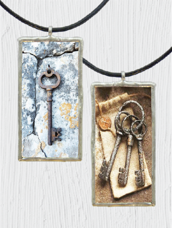Ancient Keys Double Sided Pendant