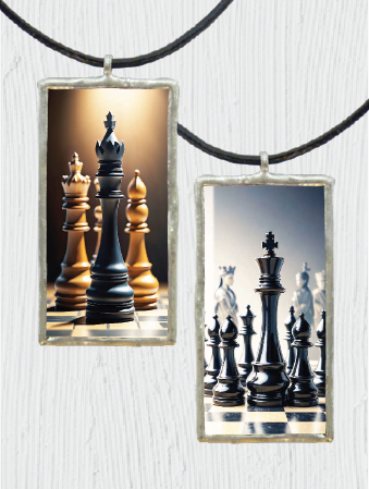 Double-Sided Chess King Pendant