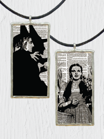 Double-Sided Wizard of Oz B&W Pendant
