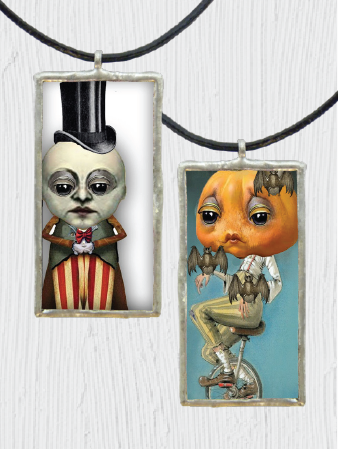 Double-Sided Halloween Cirque Pendant