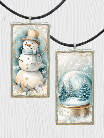 Double-Sided Snowman Pendant