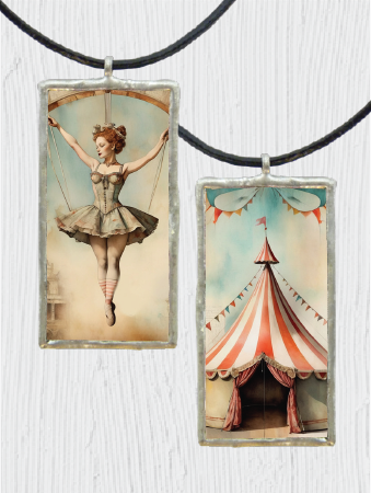 Vintage Circus Double-Sided Pendant