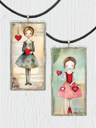 Double-Sided Valentine Gals Pendant