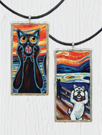 Van Gogh Pets Double Sided Pendant