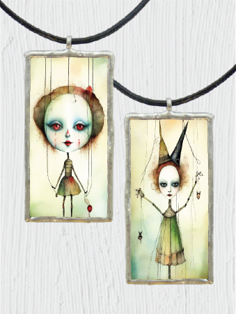 Creepy Marionette Double-Sided Pendant