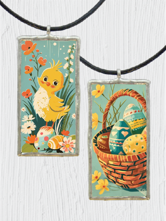 Double-Sided Spring Chick Pendant