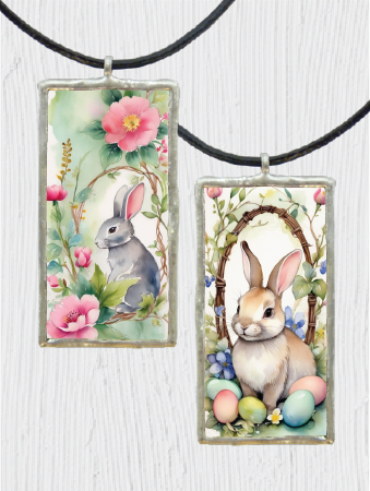 Double-Sided Easter Bunny Pendant