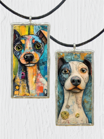 Playful Pups Double Sided Pendant