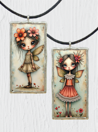 Sad Fairy Double Sided Pendant