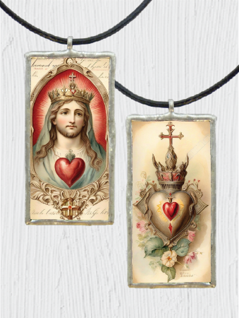 Double-Sided Sacred Heart Pendant