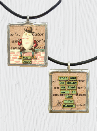 Double-sided Humpty Dumpty Pendant