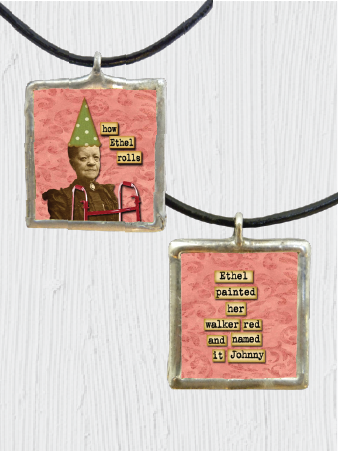 Double-sided How Ethel Rolls Pendant