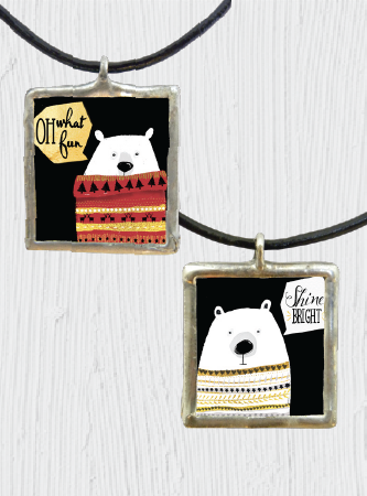 Double-sided Polar Bear Pendant